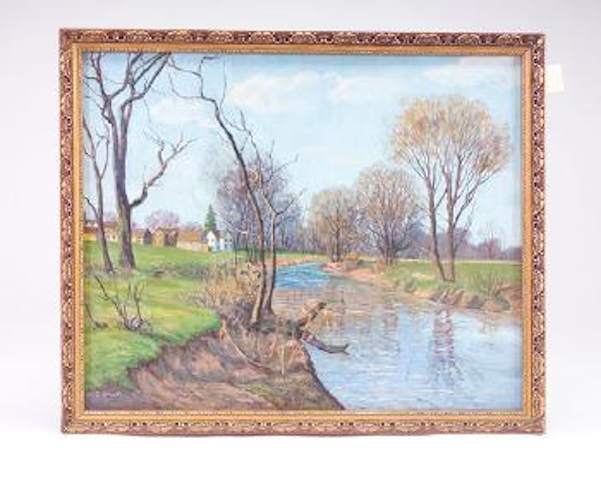 Creek, spring, Sellersville by Walter Emerson Baum