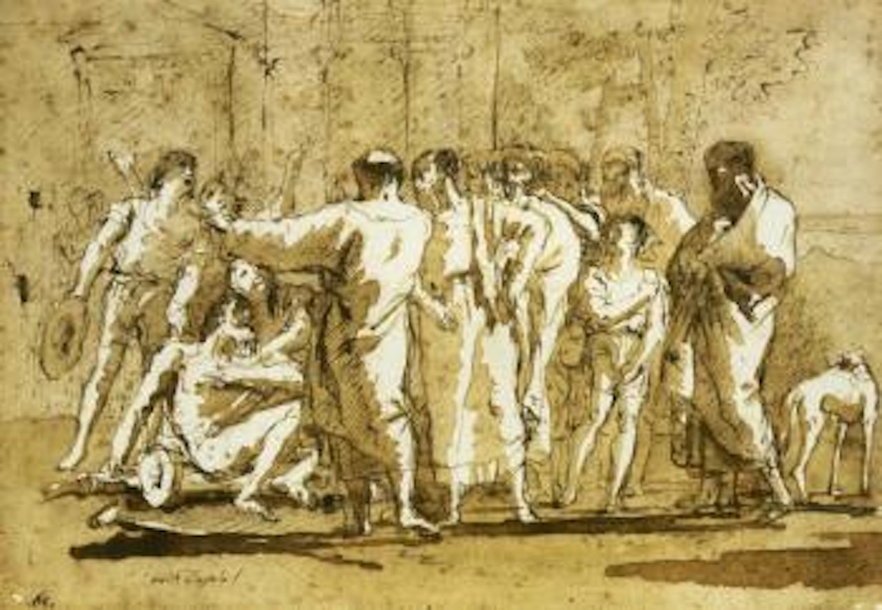 Saint Peter and Saint John healing the Paralytic by Giovanni Domenico Tiepolo