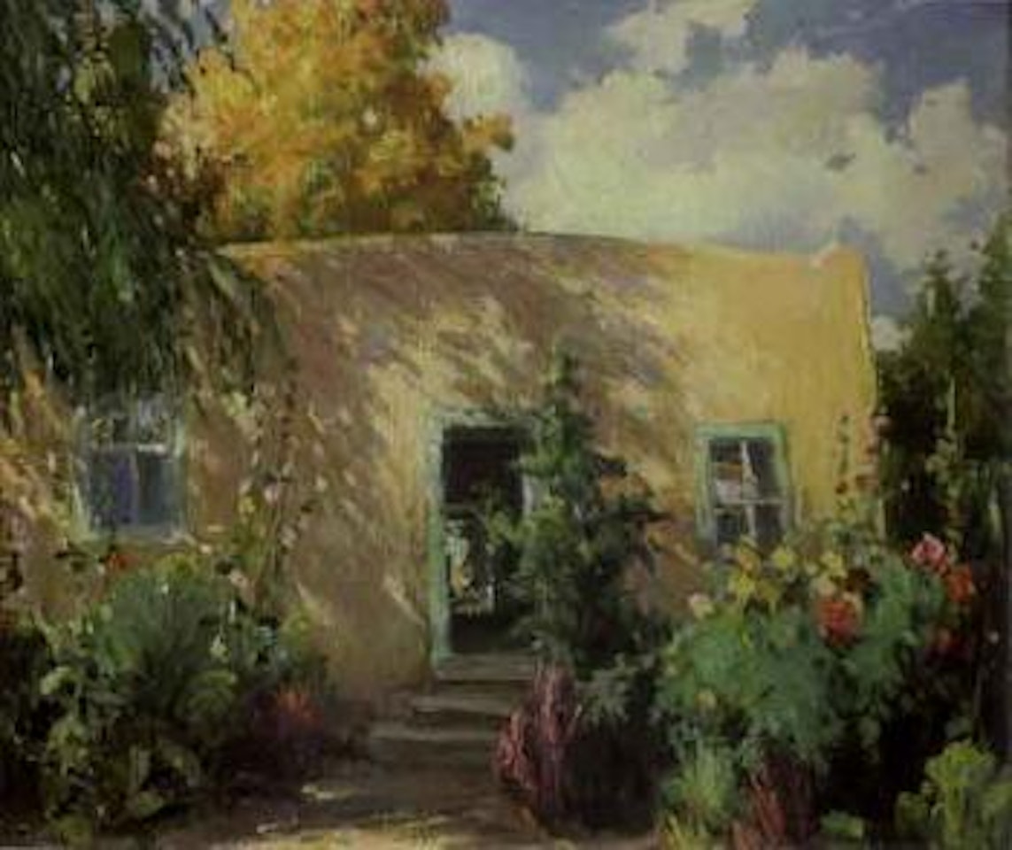 Taos backyard by Joseph Henry Sharp