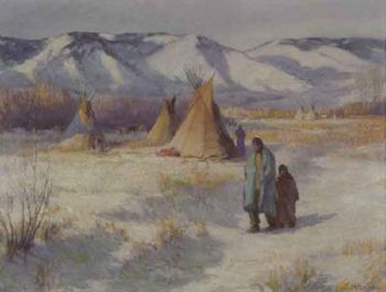 Winter camp by Joseph Henry Sharp