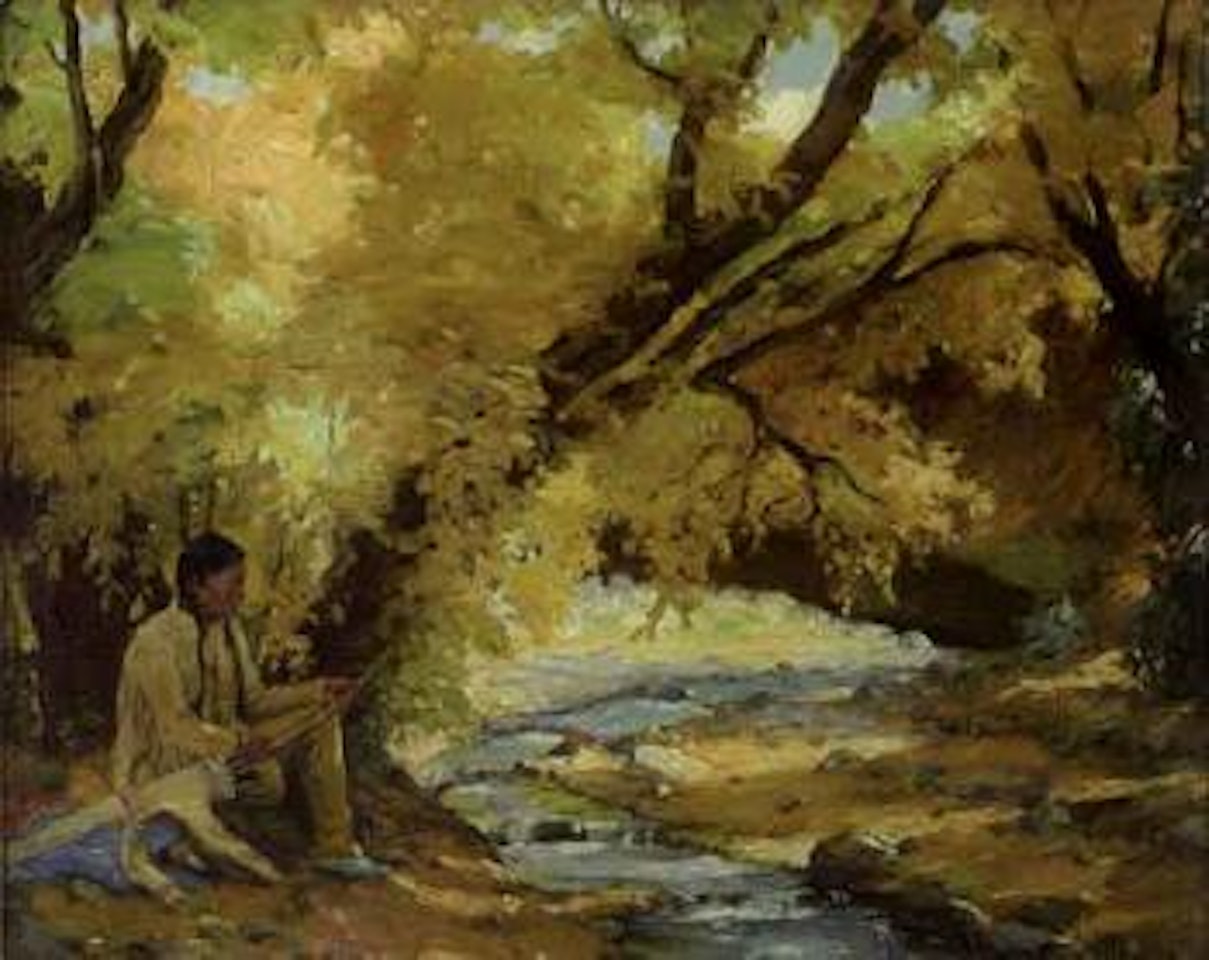 Indian in his solitude by Joseph Henry Sharp