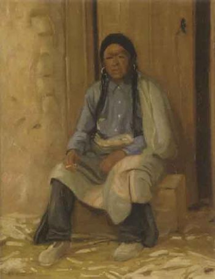 Taos Pueble Indian by Ernest Martin Hennings