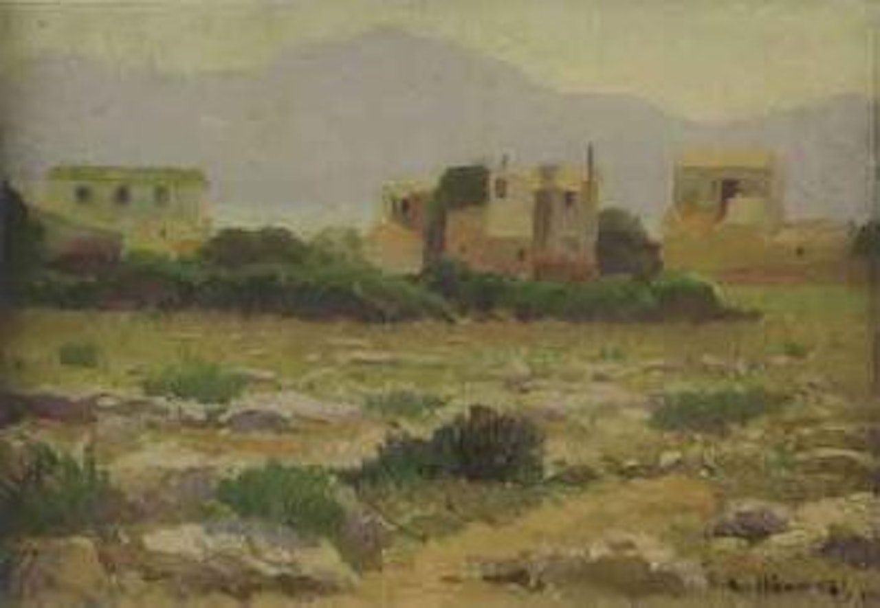 Pueblo village by Ernest Martin Hennings