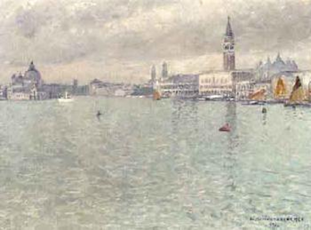 Harbour in Venice by Anshelm Schultzberg
