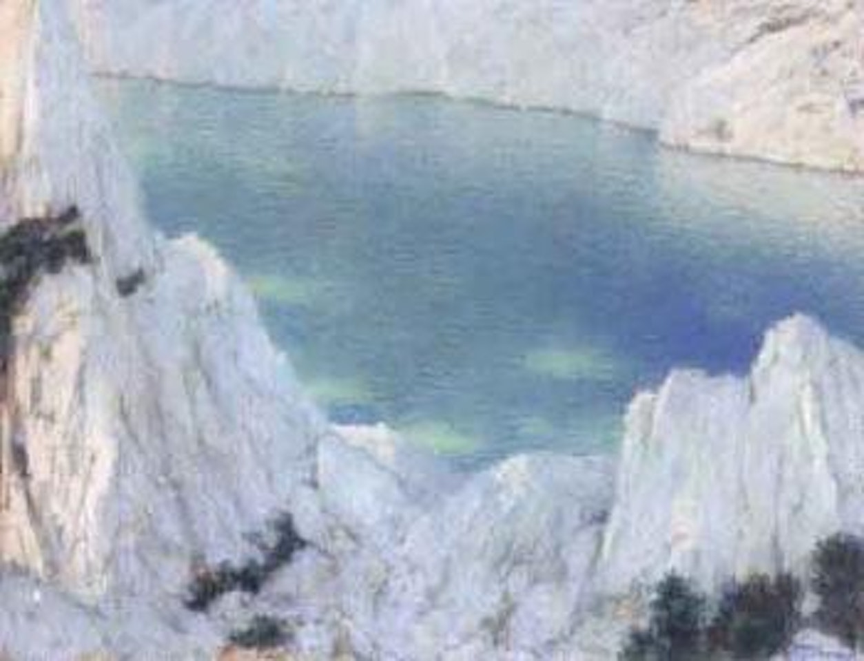 White chalk cliffs by Lucien Lévy-Dhurmer