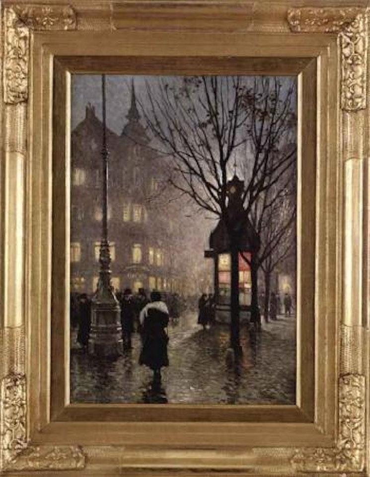 Evening street scene, Copenhagen by Paul Fischer