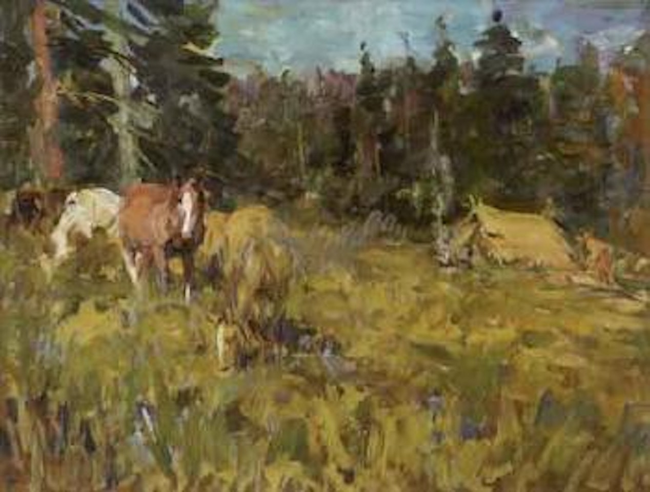 At camp by Frank B. Hoffman