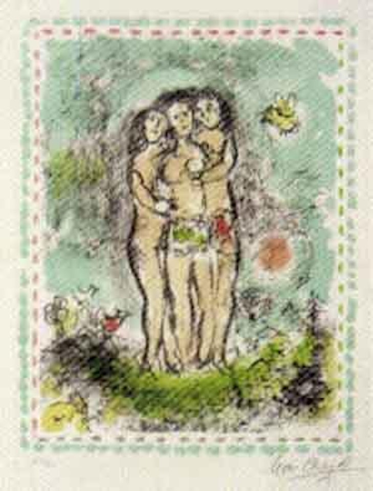 Les trois nus by Marc Chagall