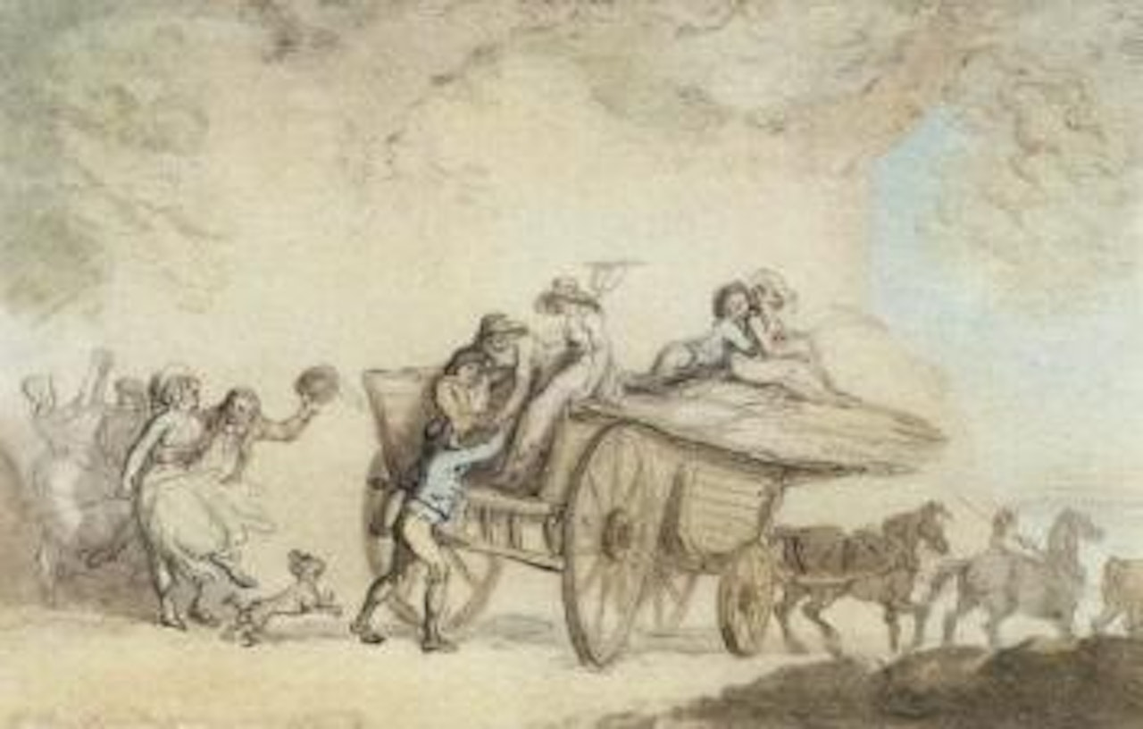Harvesters merrymaking by Thomas Rowlandson