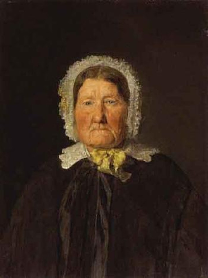 Old woman with lace bonnet by Ferdinand Georg Waldmüller