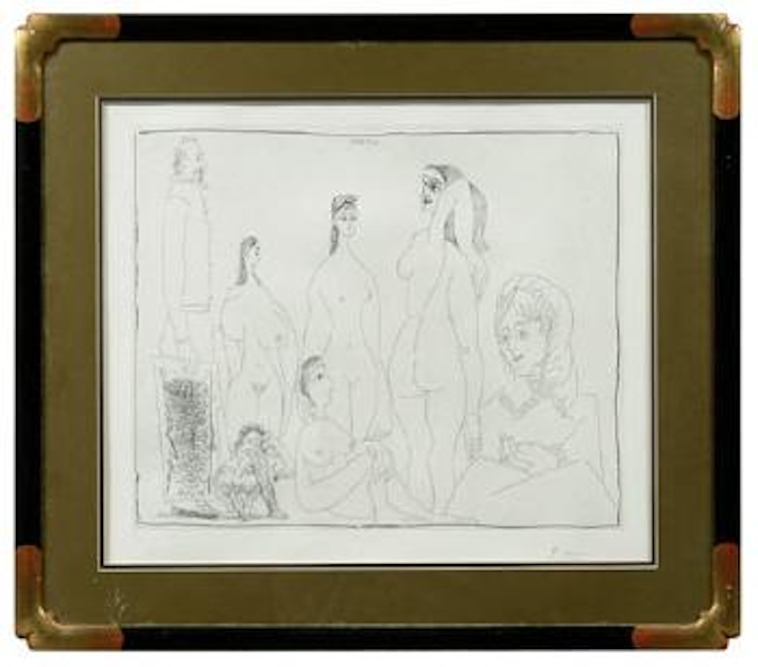 Peintre longiline avec des femmes by Pablo Picasso