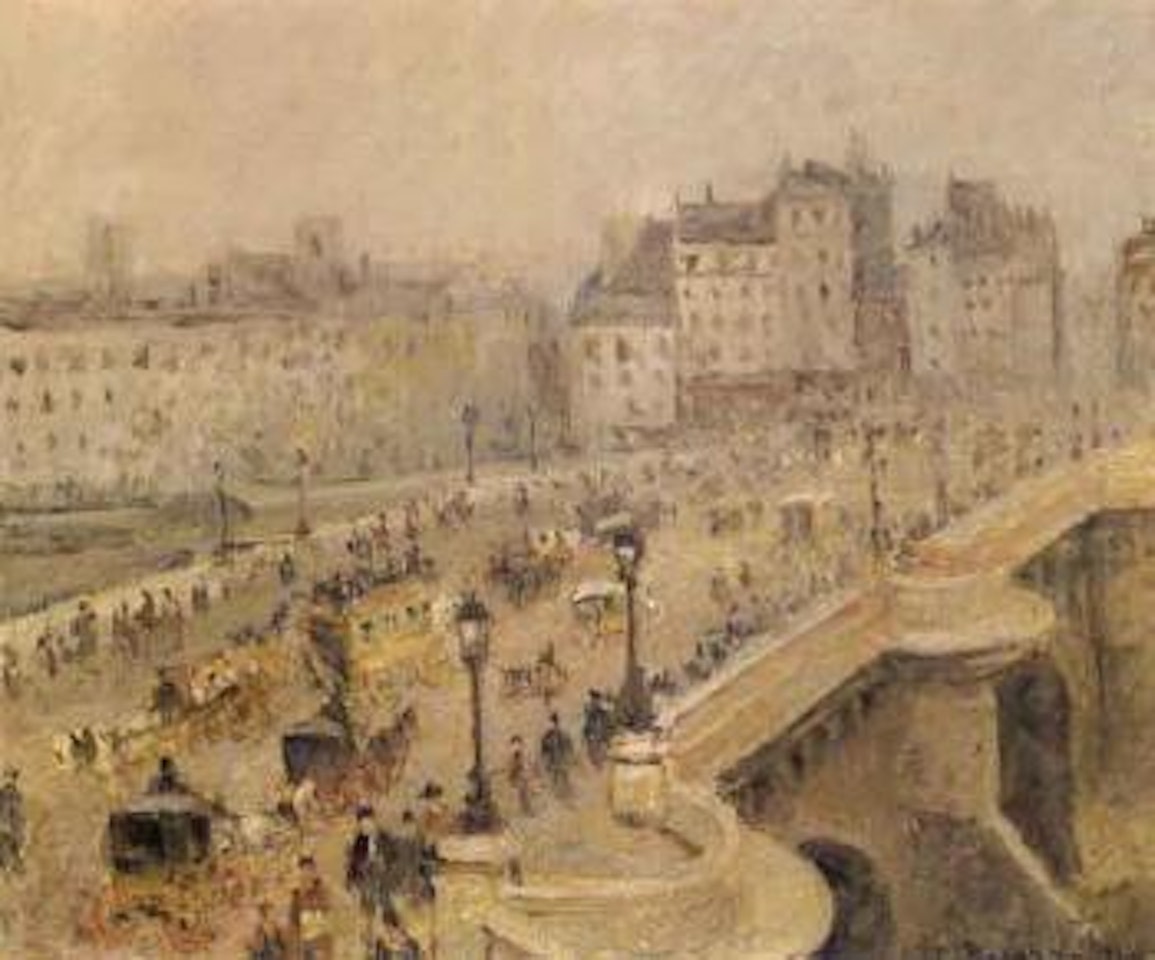 Pont Neuf-Brouillard by Camille Pissarro