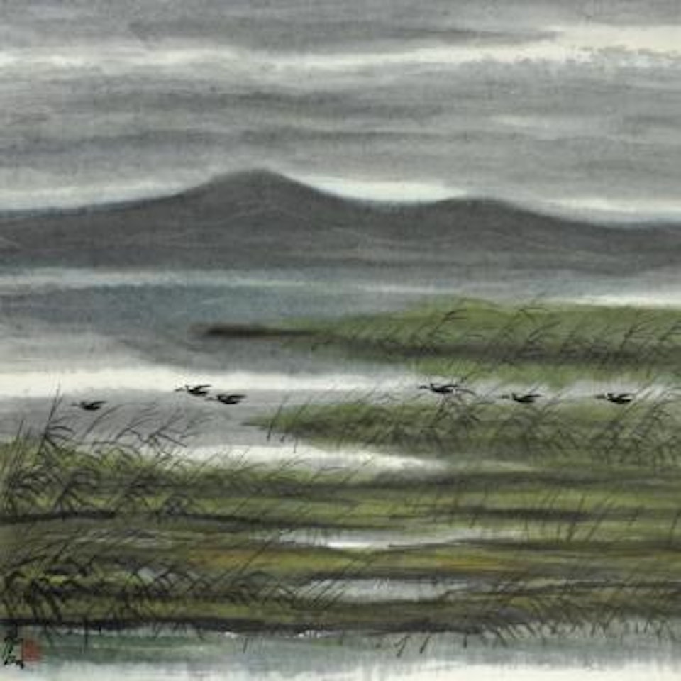 Autumn landscape by Lin Fengmian