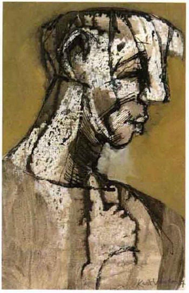 Study of head of man by Keith Vaughan