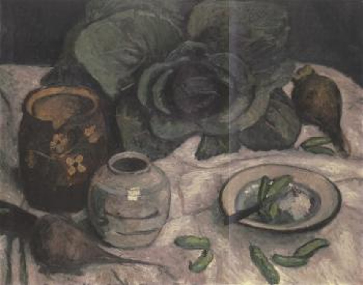 Still life with cabbage and green beans II by Paula Modersohn-Becker