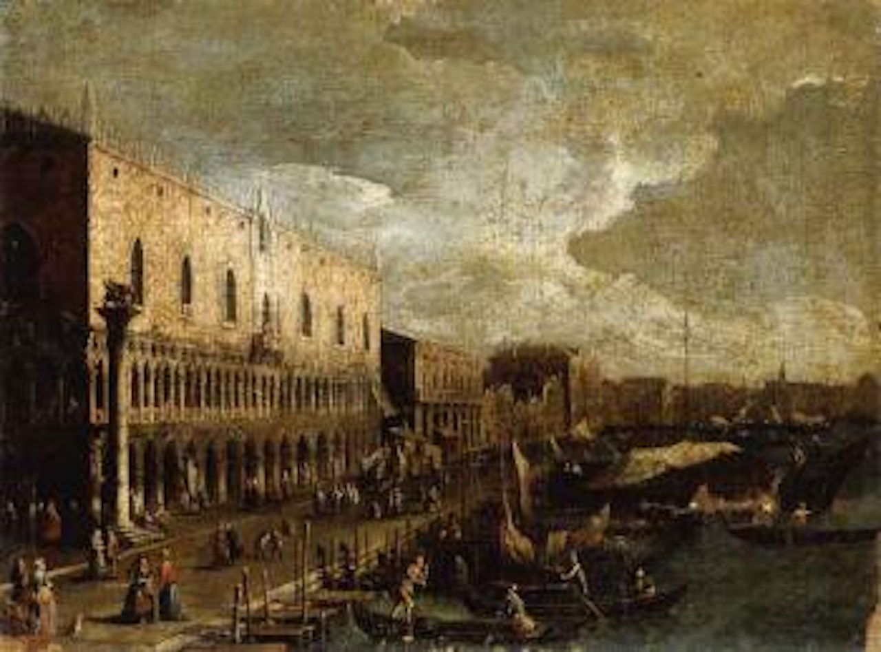 Venice, view of the Riva degli Schiavoni with the Ducal Palace by Venetian School