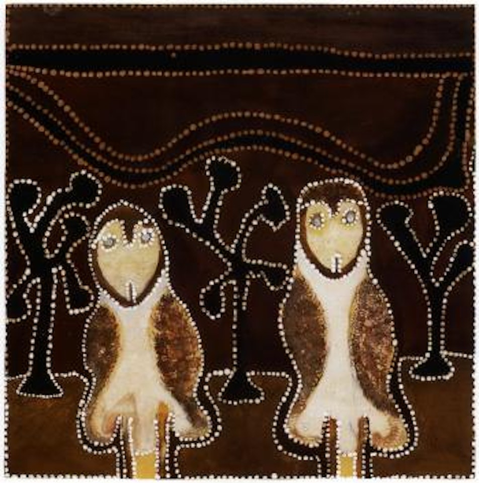Dumbun, owls by Rover Thomas
