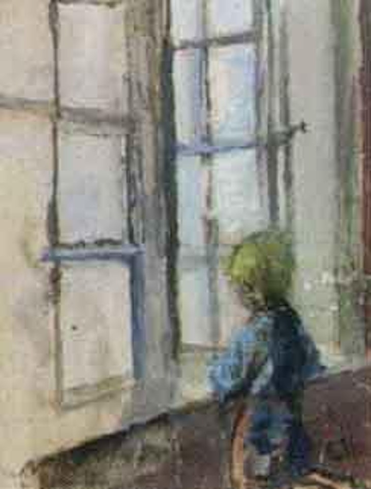 Small boy by window by Christian Krohg