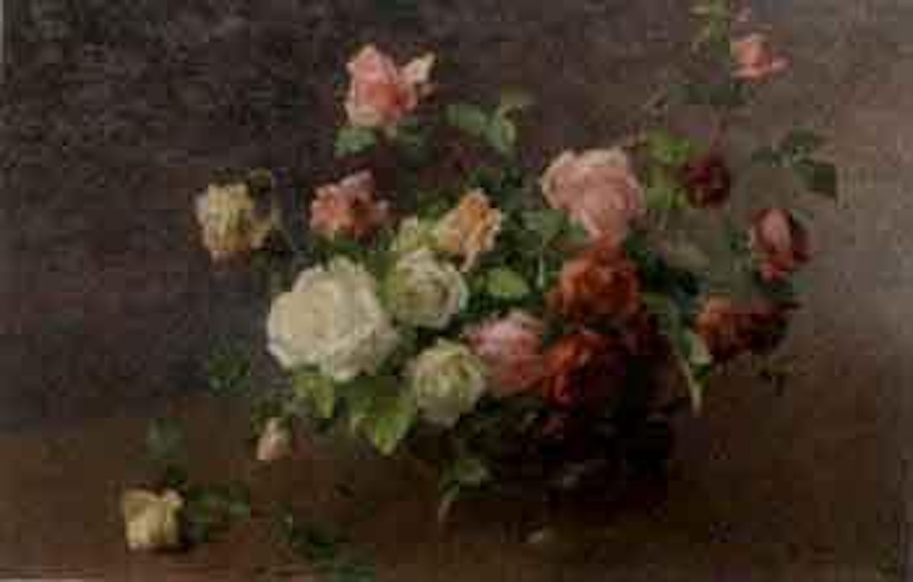 Still life of roses by Even Ulving
