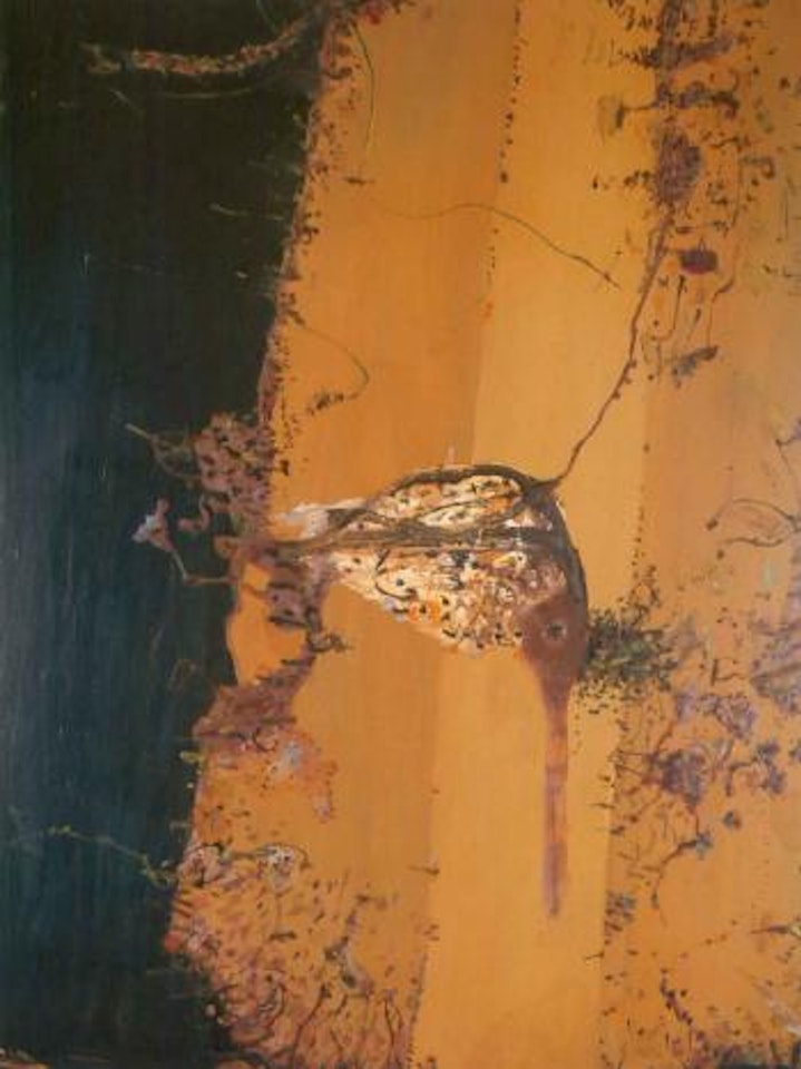 Landscape with Night heron by John Olsen