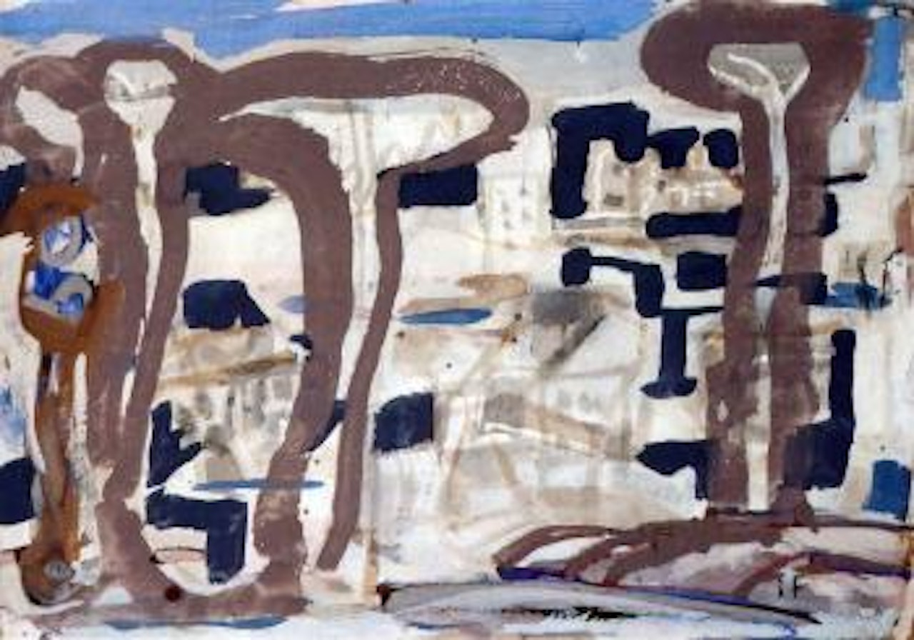 Landscape with trees by Ian Fairweather