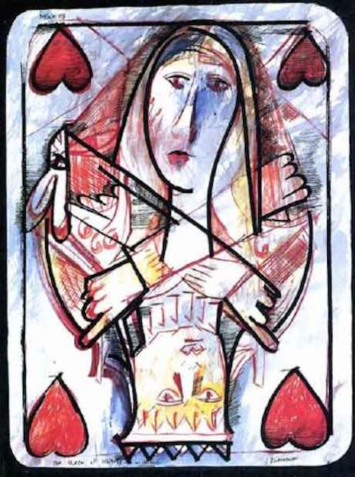 Queen of Hearts and Alice by Charles Blackman