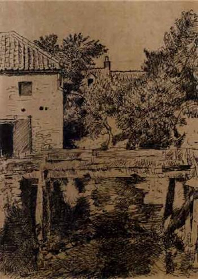 Fife cottages by George Leslie Hunter