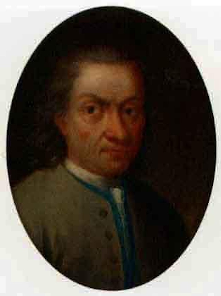 Portrait of a gentleman, small quarter-length in a grey jacket by Thomas Hudson