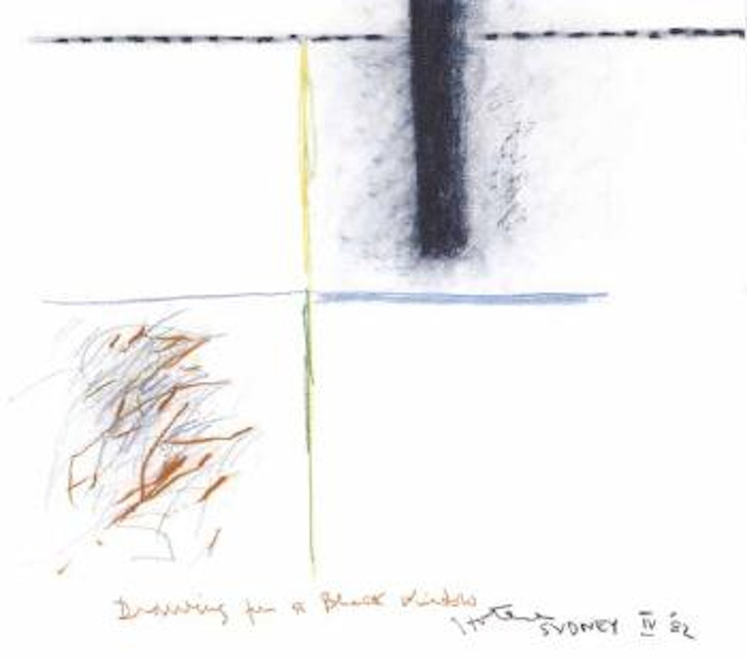 Drawing for a black window by Ralph Hotere