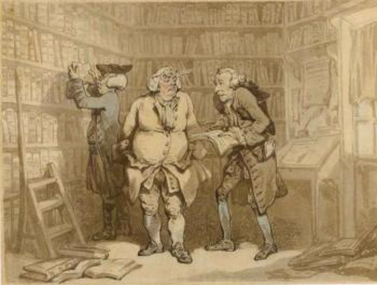 Bookseller and author by Thomas Rowlandson