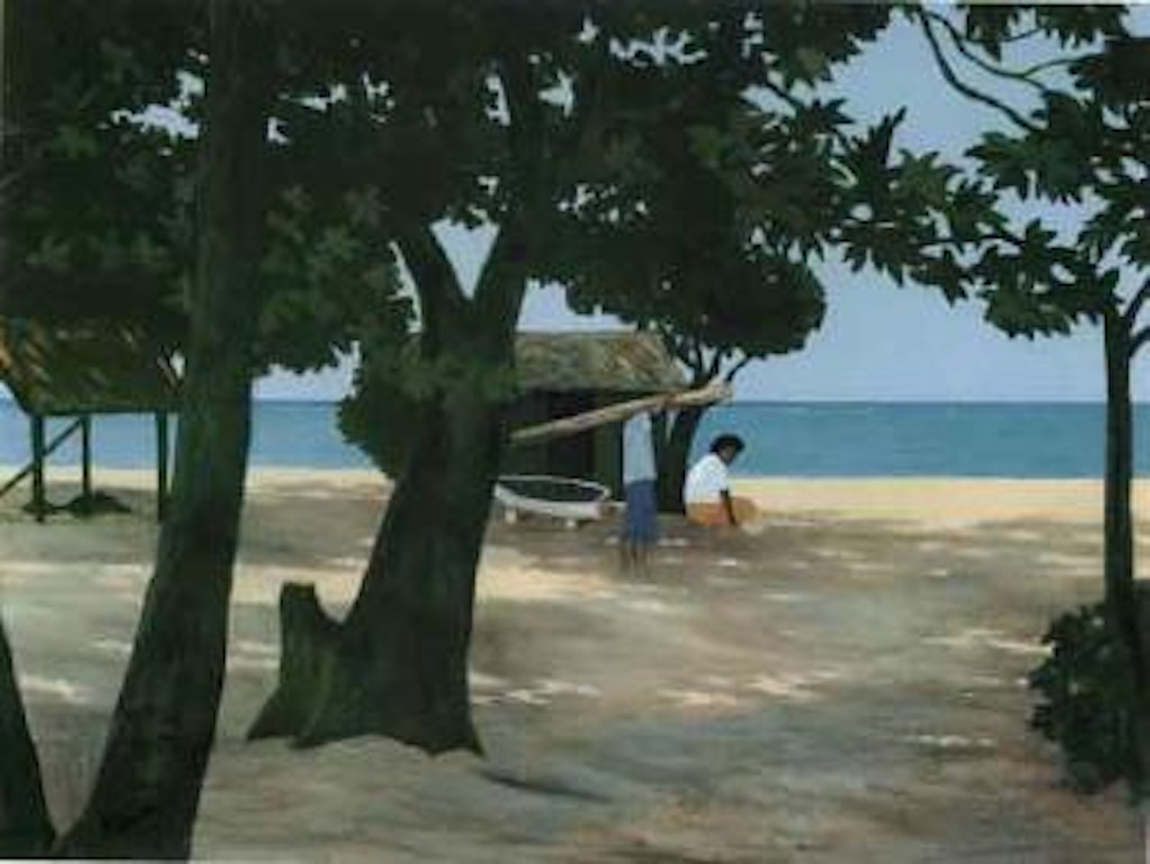 Islanders by lagoon, Fiji by Ray Austin Crooke