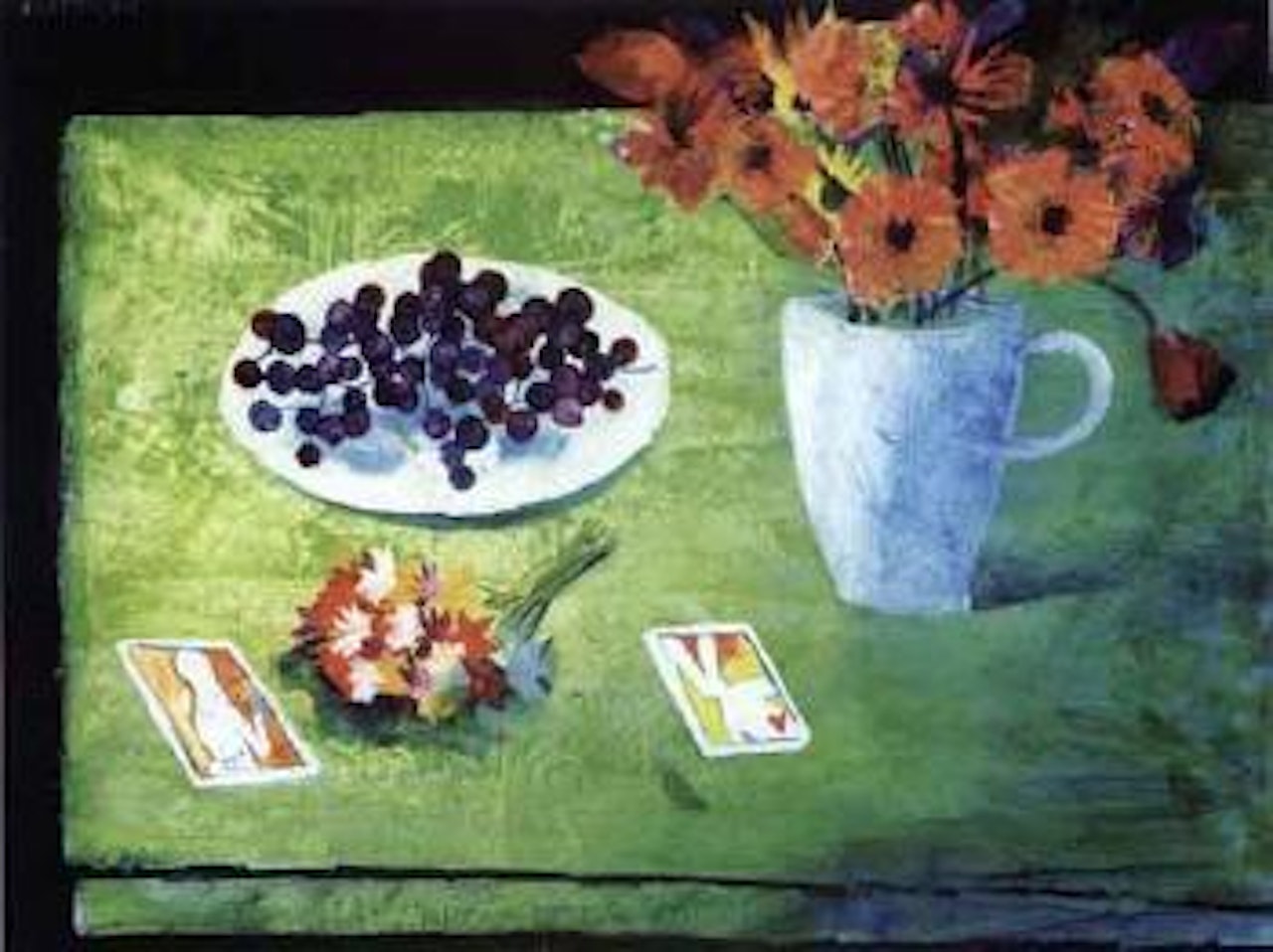 Still life - card game by Charles Blackman