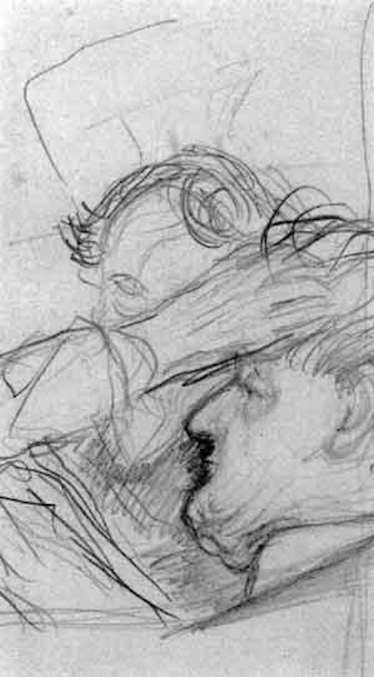 Profils d'hommes by Edgar Degas
