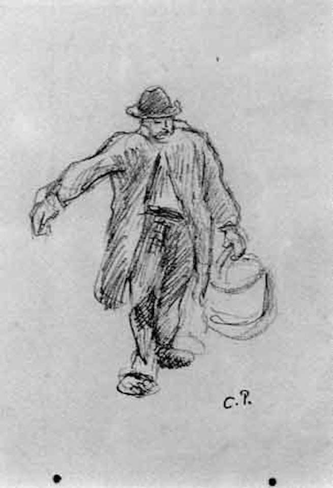 Le porteur de l'eau by Camille Pissarro