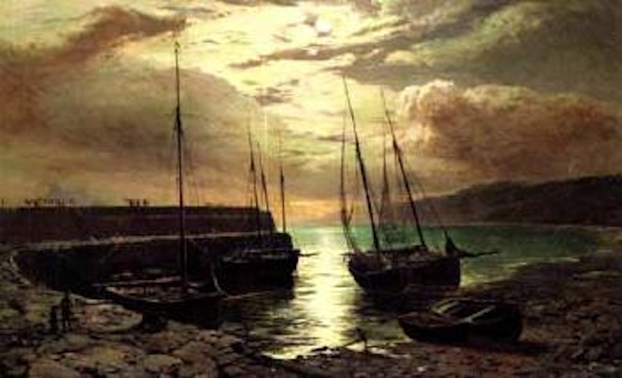 Loch Scavaig, Isle of Skye, luna kissed the heights by Sidney Richard Percy