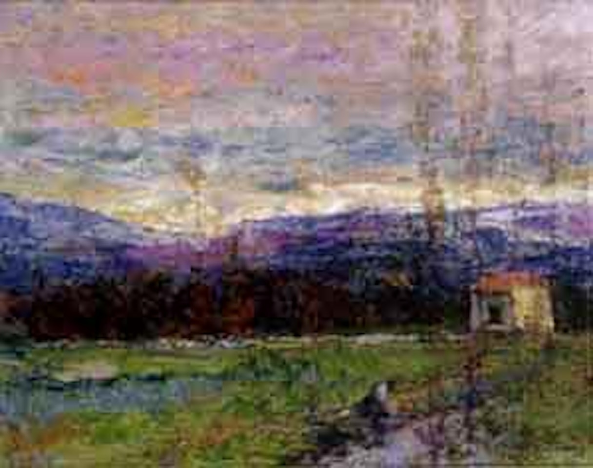 Soleil couchant en Dauphine by Victor Charreton