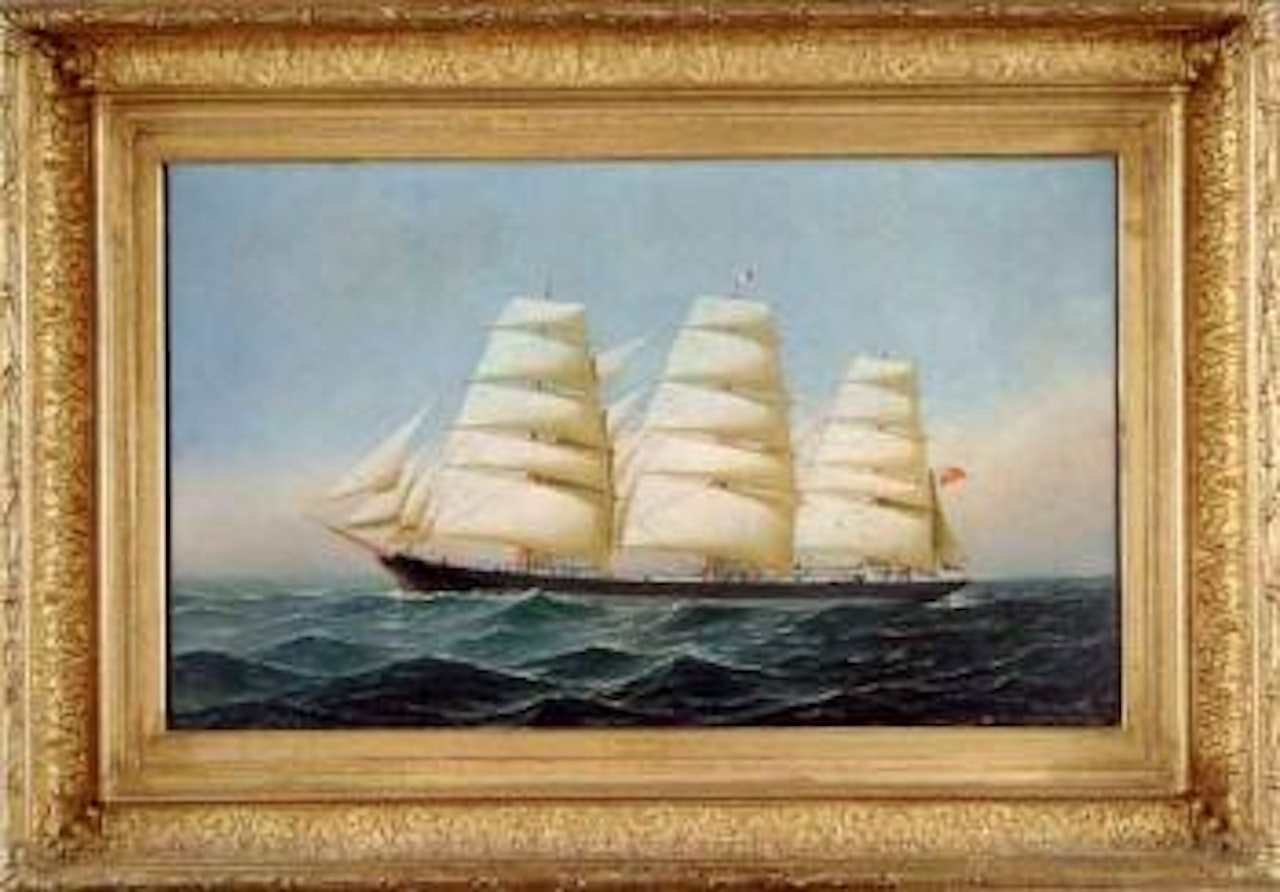 Ship portrait of the Laomene by Antonio Jacobsen