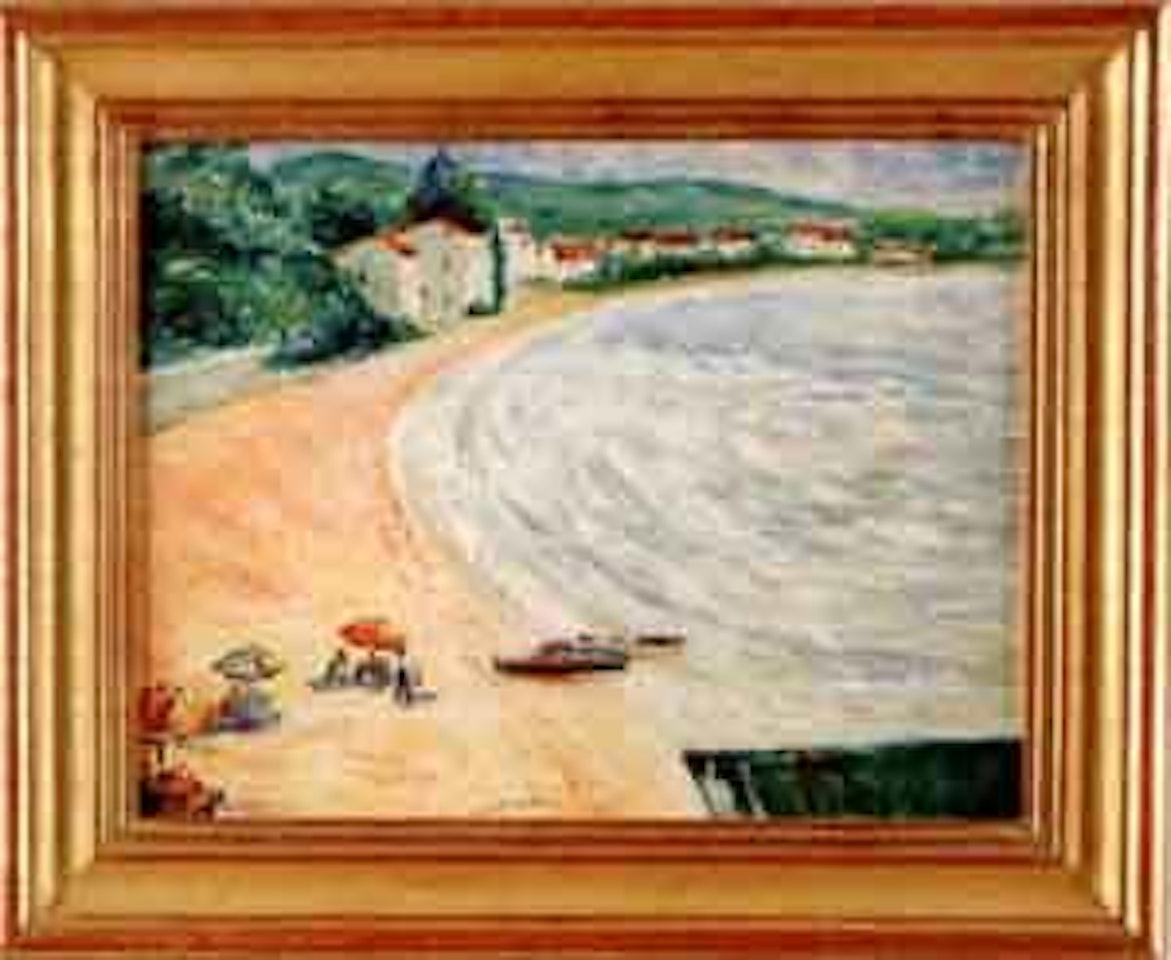 Mediterranean beach scene by Guy Carleton Wiggins