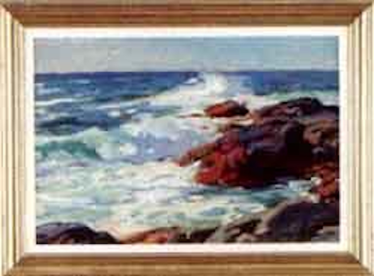 Pounding surf by Aldro Thompson Hibbard