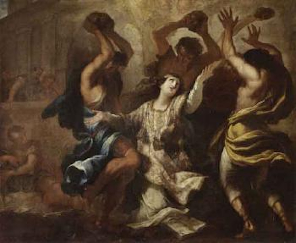 Stoning of Saint Emerantiana by German School