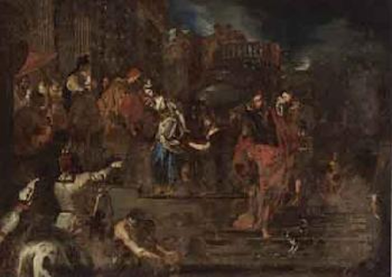 Rebecca leaving her parents' house by Francesco Solimena