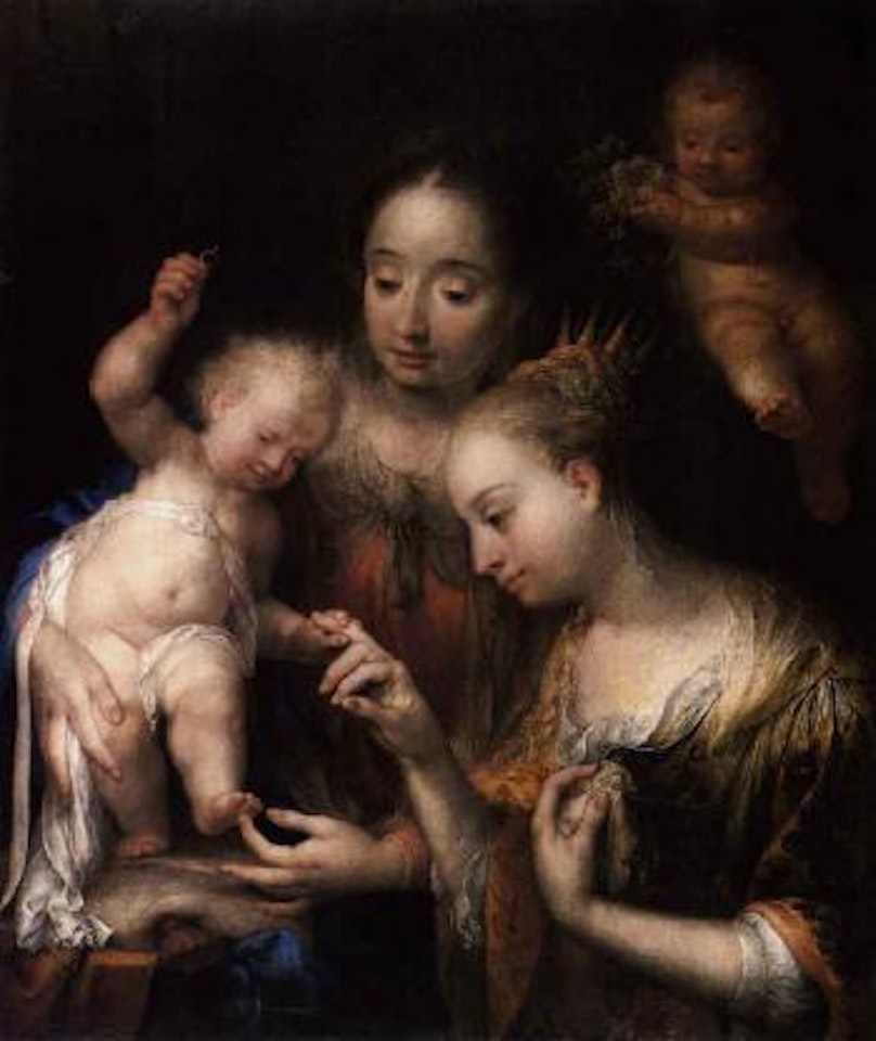 Saint Catherine's mystical marriage by Italian School