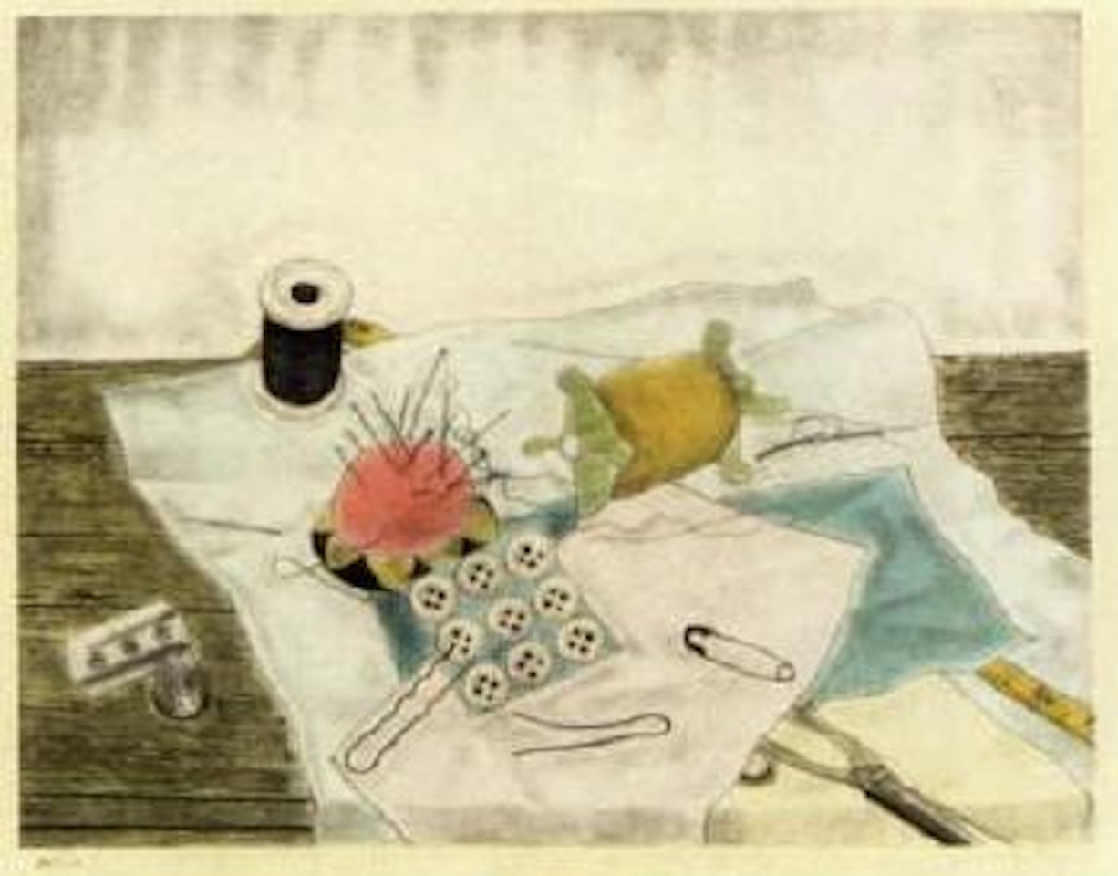 Nature morte aux fils et aux boutons by Leonard Tsuguharu Foujita