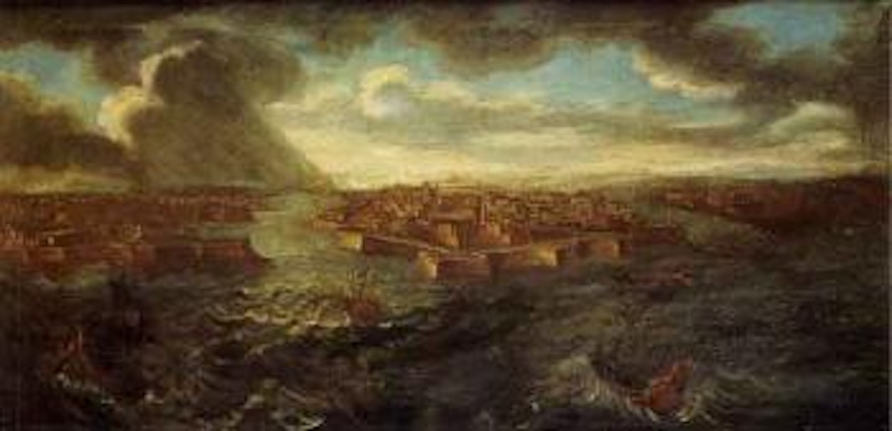 Vue du port de la Valette by Alberto Pullicino