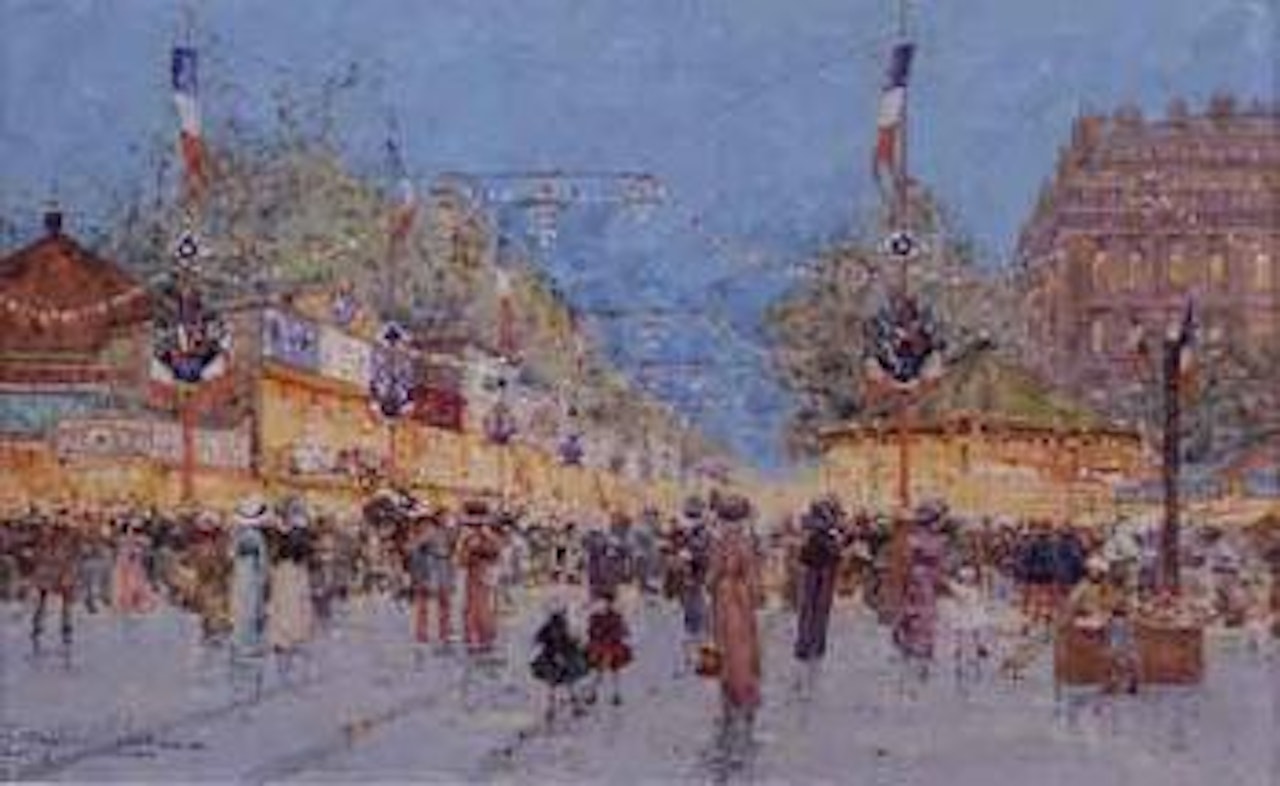 Foire aux Paris d'Epices, la nation by Eugene Galien-Laloue