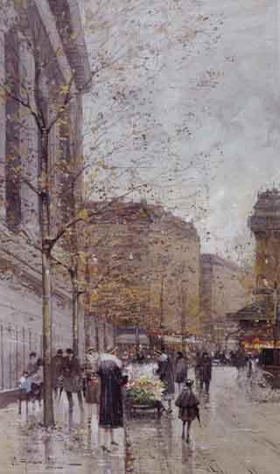 Flower sellers by Eugene Galien-Laloue