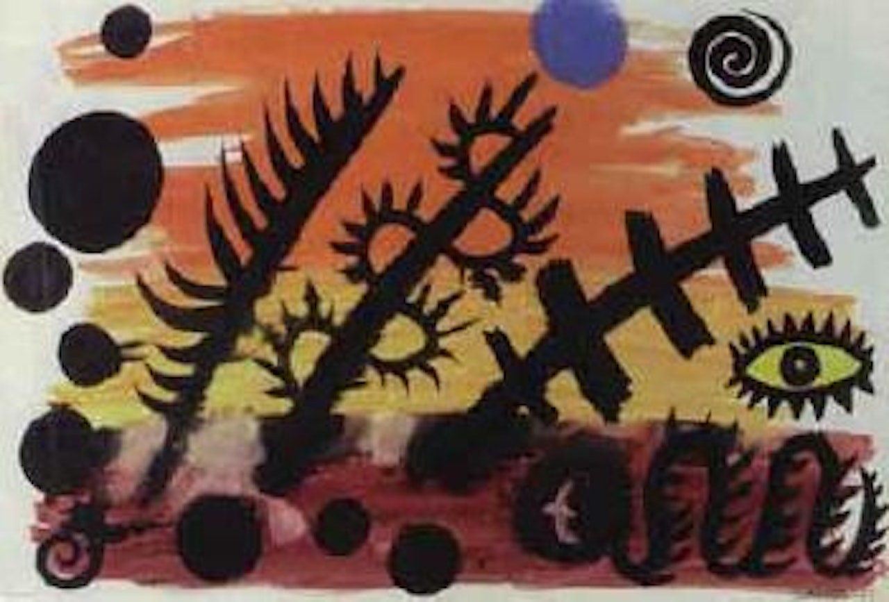 Watery landscape with eye by Alexander Calder