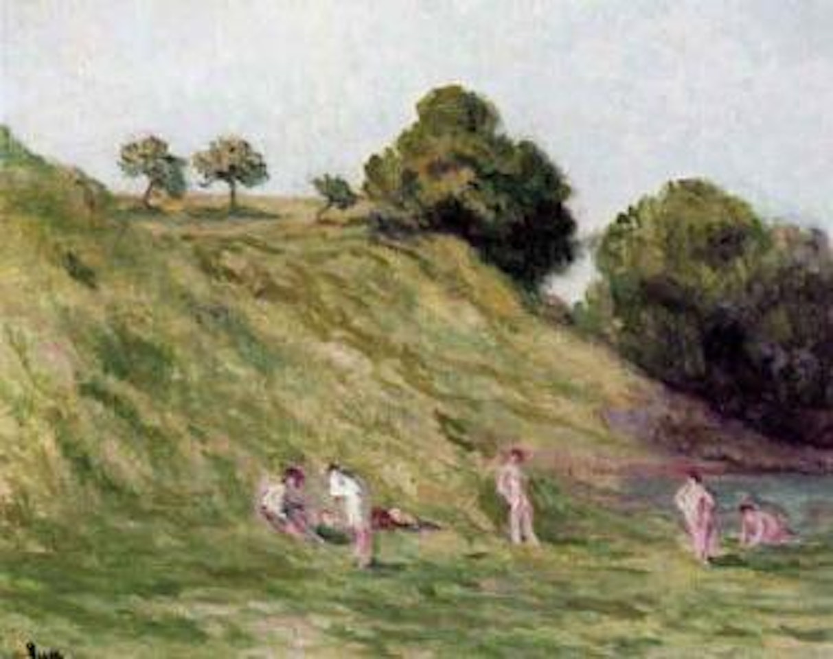 La baignade dans la Marne a Pecquigny by Maximilien Luce