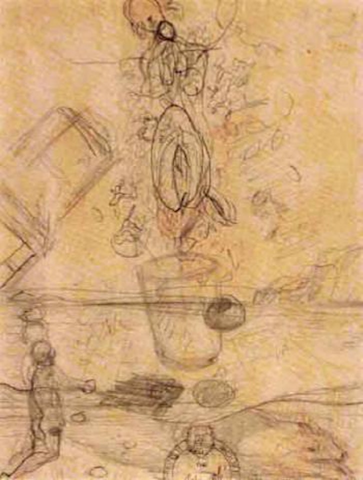 Etude pour Dali nu en contemplation by Salvador Dali
