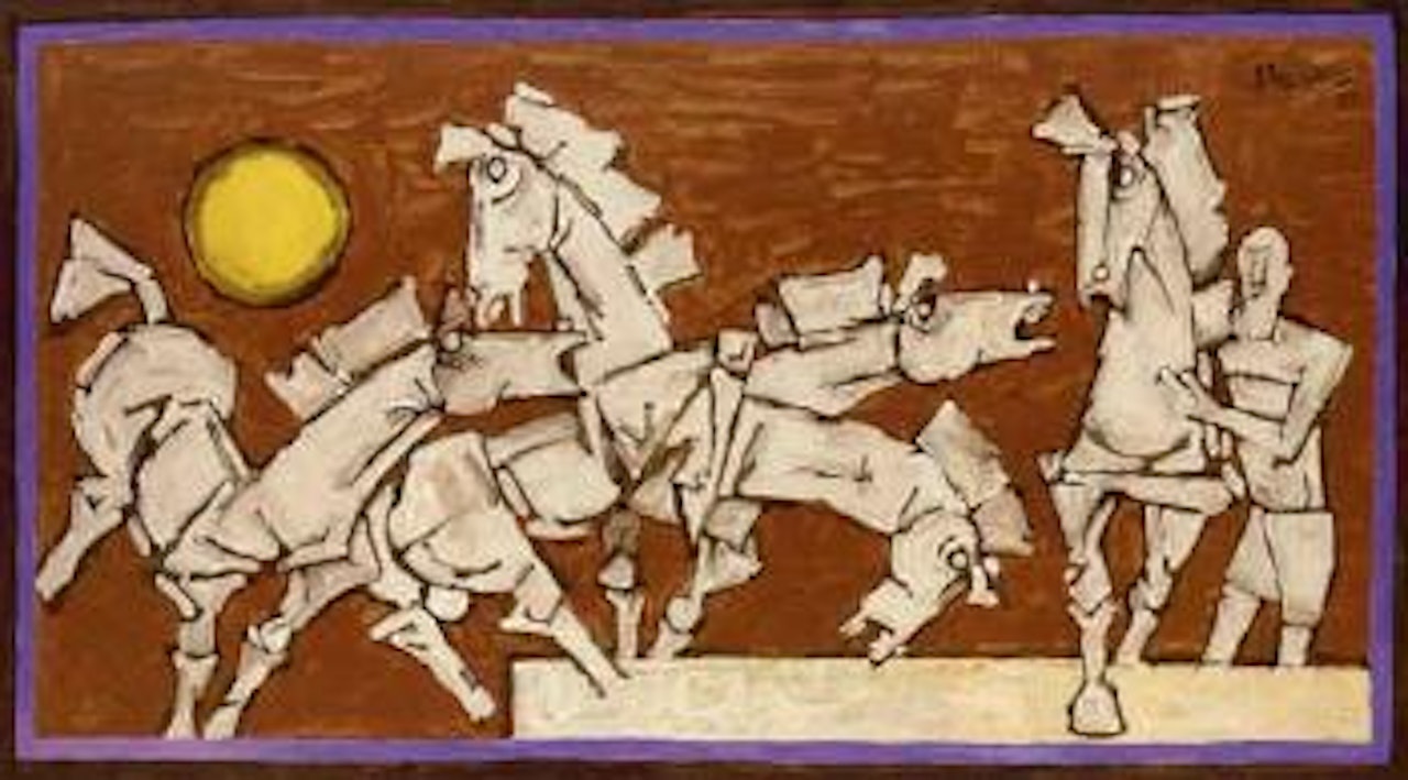 Arrival of fifth by M.F. Husain